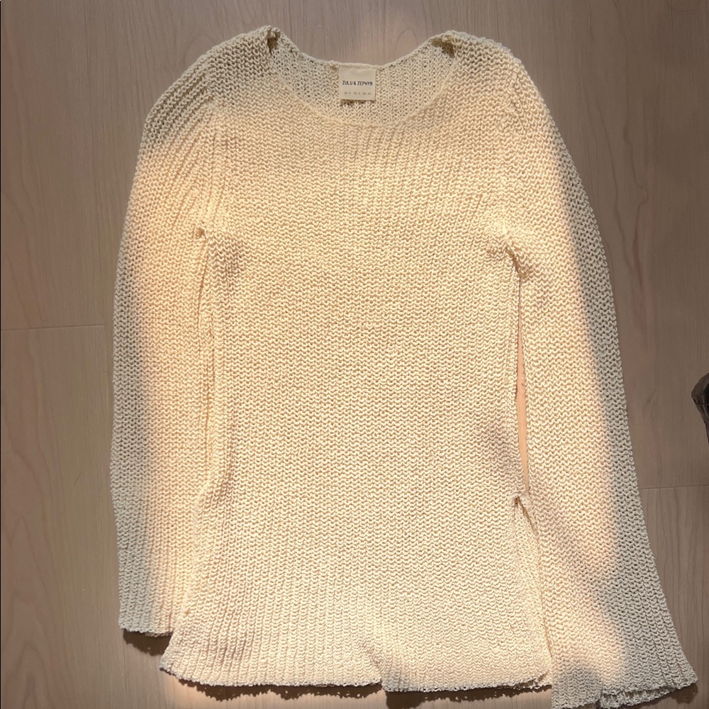 Zulu & Zephyr Cream Knit Sweater